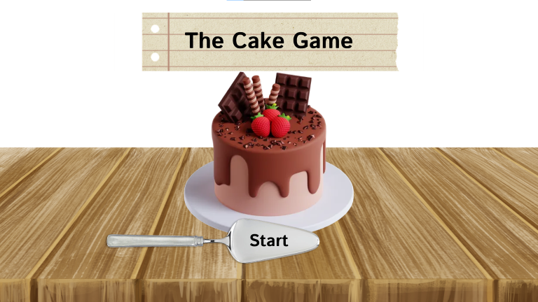 A page which displays the start screen